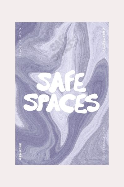 Safe Spaces Abstract Art Print - Aura Indigo