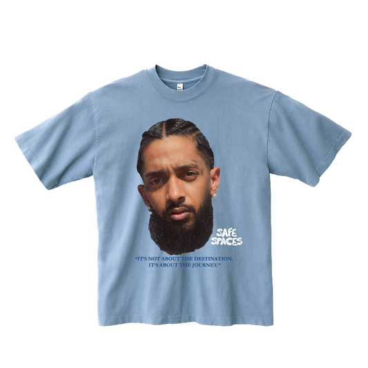 The Race Tee - Sky Blue/Charcoal