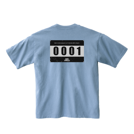 The Race Tee - Sky Blue/Charcoal