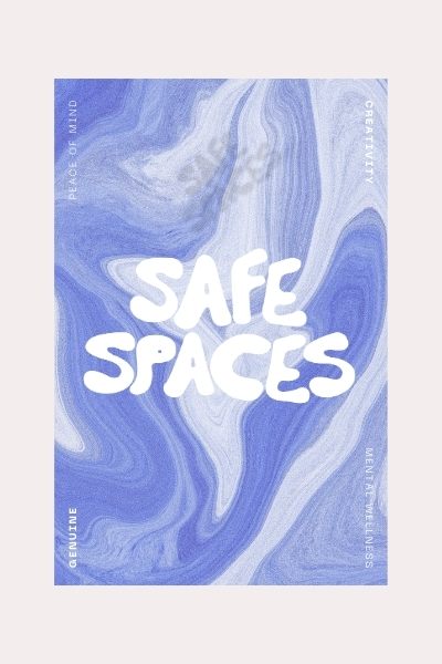 Safe Spaces Abstract Art Print - Aura Blue